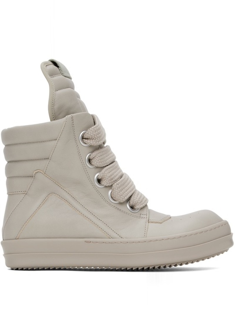 Rick Owens Off-White Jumbo Laced Geobasket Sneakers