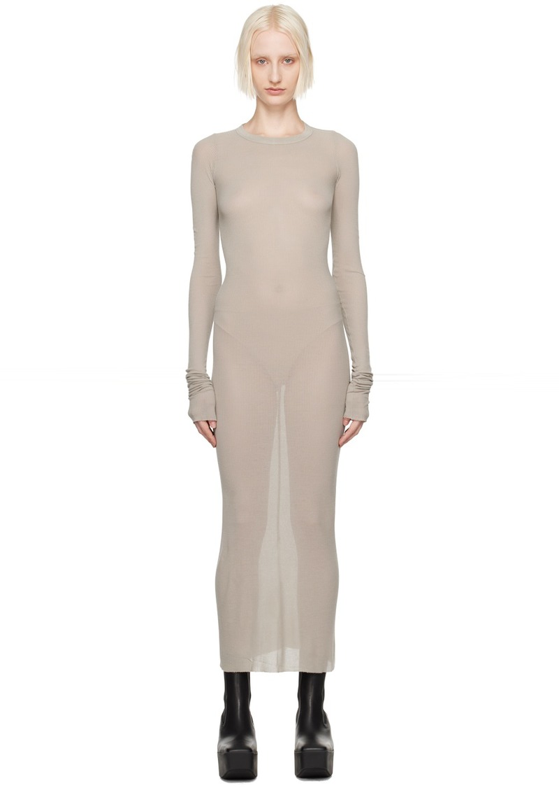 Rick Owens Off-White Porterville Semi-Sheer Maxi Dress