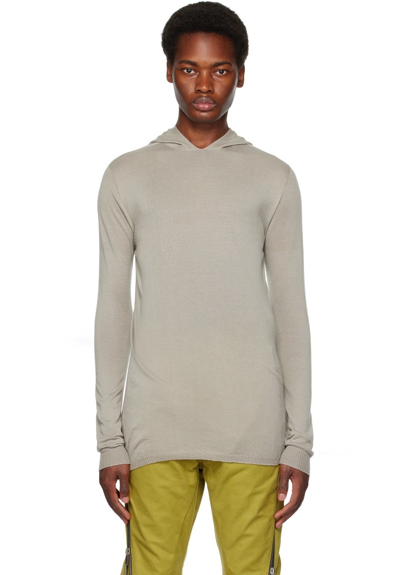 Rick Owens Off-White Rib Trim Hoodie