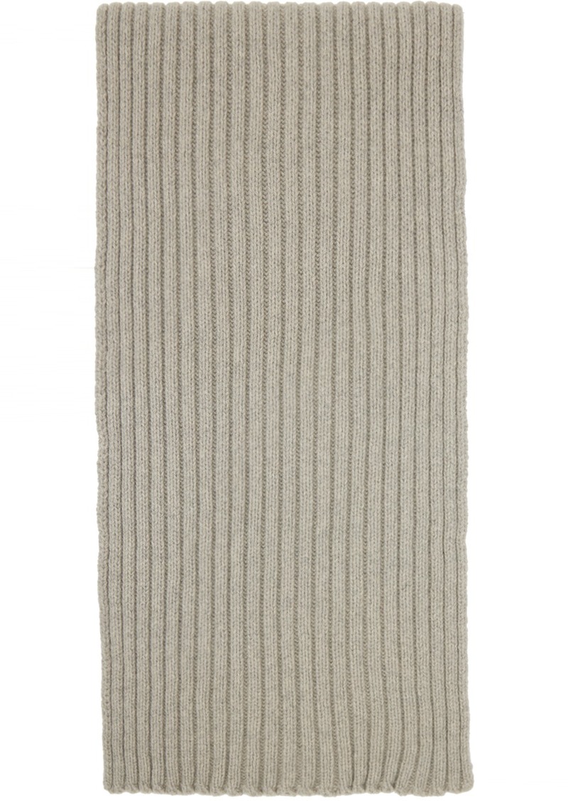 Rick Owens Off-White Ribbed Scarf