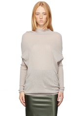 Rick Owens Off-White Virgin Wool Crater Sweater