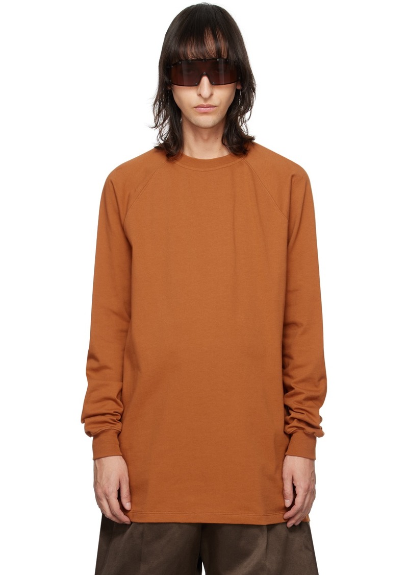 Rick Owens Orange Baseball Sweatshirt