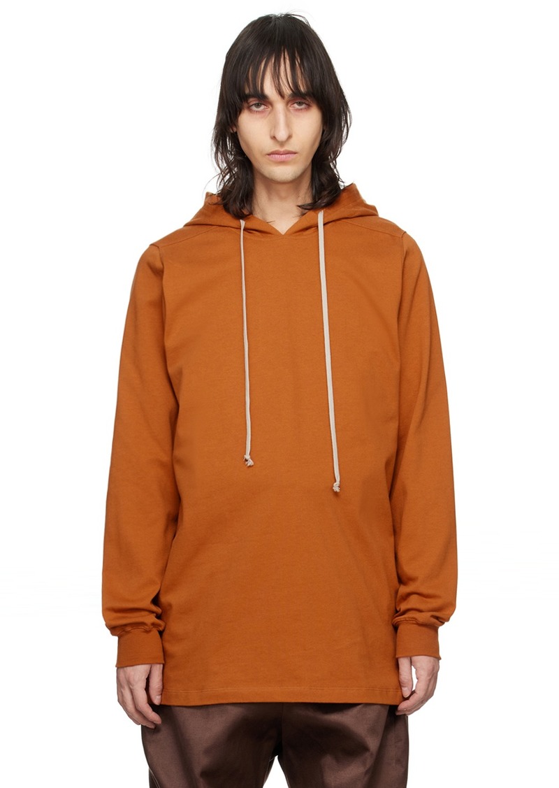 Rick Owens Orange Drawstring Hoodie