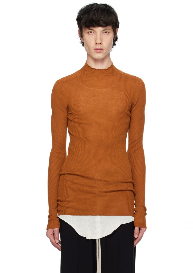 Rick Owens Orange Lupetto Sweater