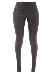 Rick Owens Panelled stretch-leather leggings