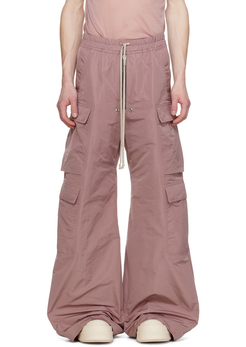 Rick Owens Pink Cargobelas Cargo Pants