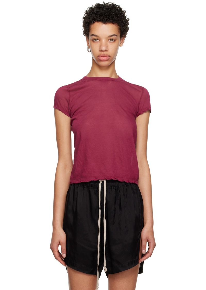 Rick Owens Pink Cropped Level T-Shirt