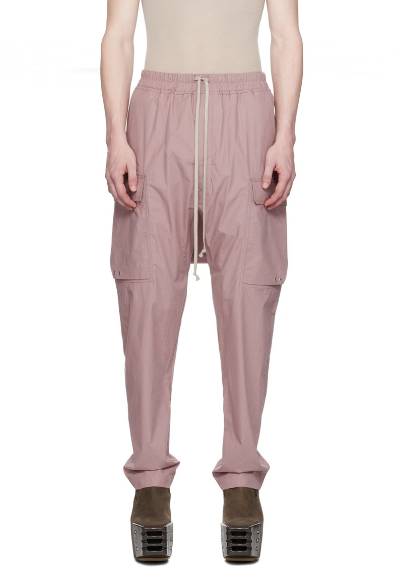 Rick Owens Pink Long Cargo Pants