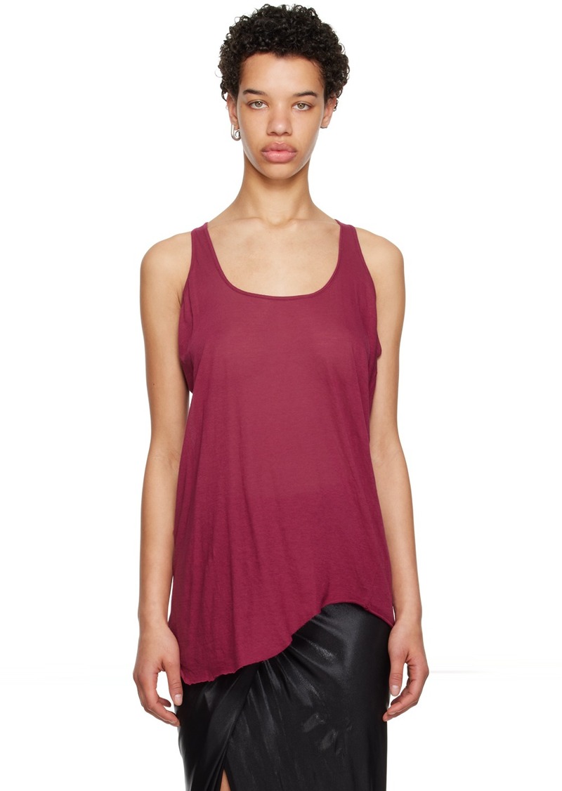 Rick Owens Pink Loose Tank Top