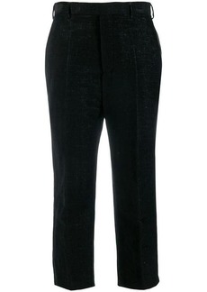 RICK OWENS pintuck cropped trousers