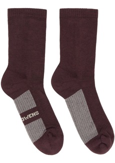 Rick Owens Purple & Off-White Glitter Socks