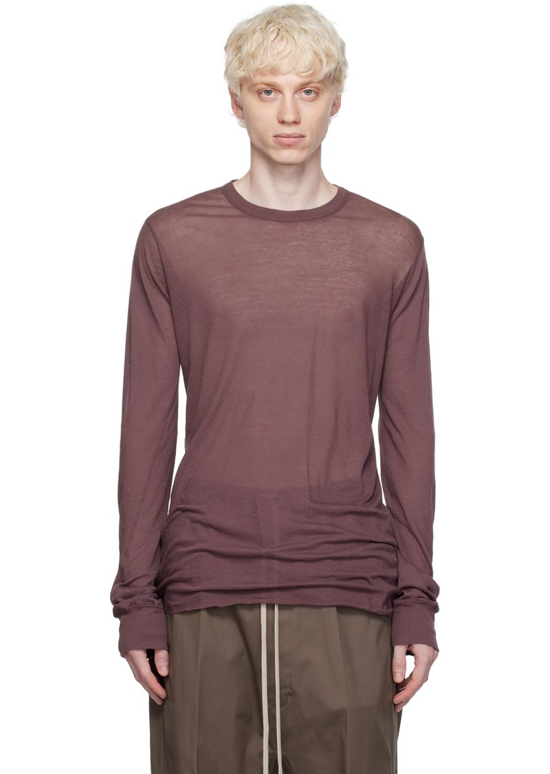 Rick Owens Purple Basic Long Sleeve T-Shirt