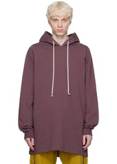 Rick Owens Purple Drawstring Hoodie