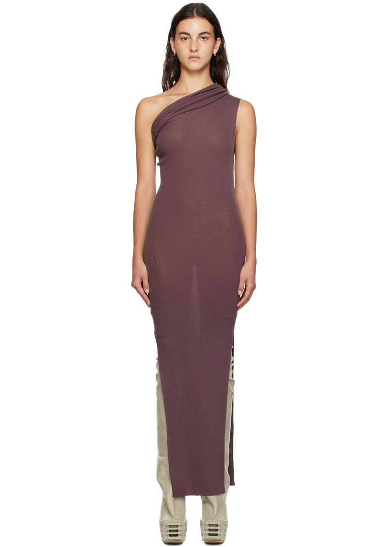 Rick Owens Purple Rib Maxi Dress