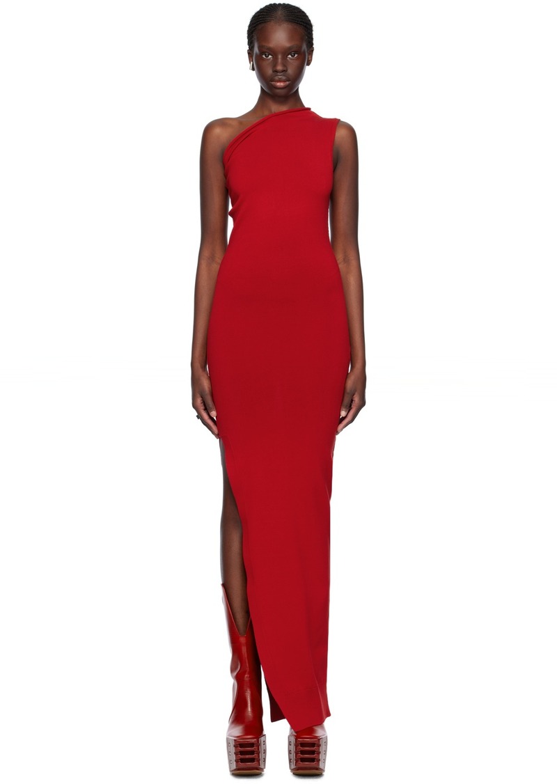 Rick Owens Red Athena Maxi Dress