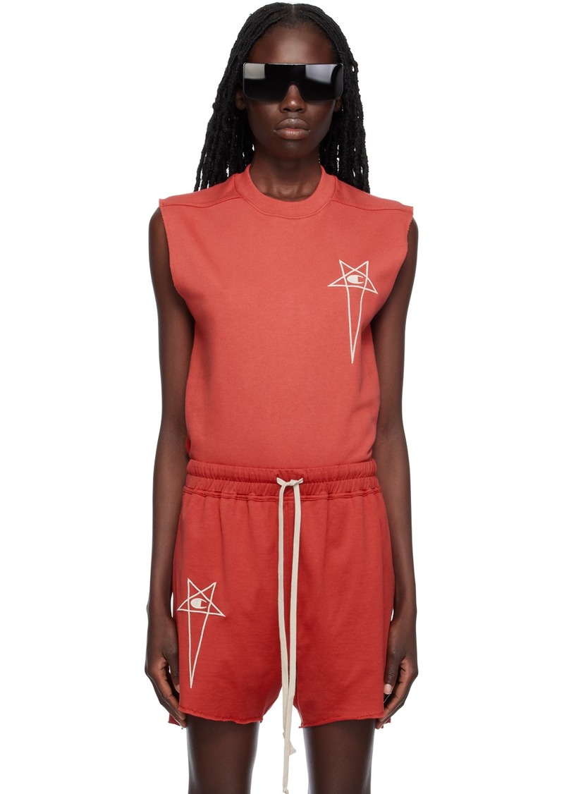 Rick Owens Red Champion Edition Basketball Tank Top