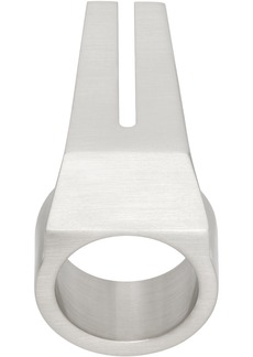 Rick Owens Silver Porterville Open Trunk Ring