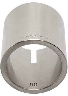 Rick Owens Silver Slitted Thumb Ring