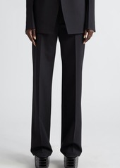 Rick Owens Straight Leg Stretch Virgin Wool Trousers