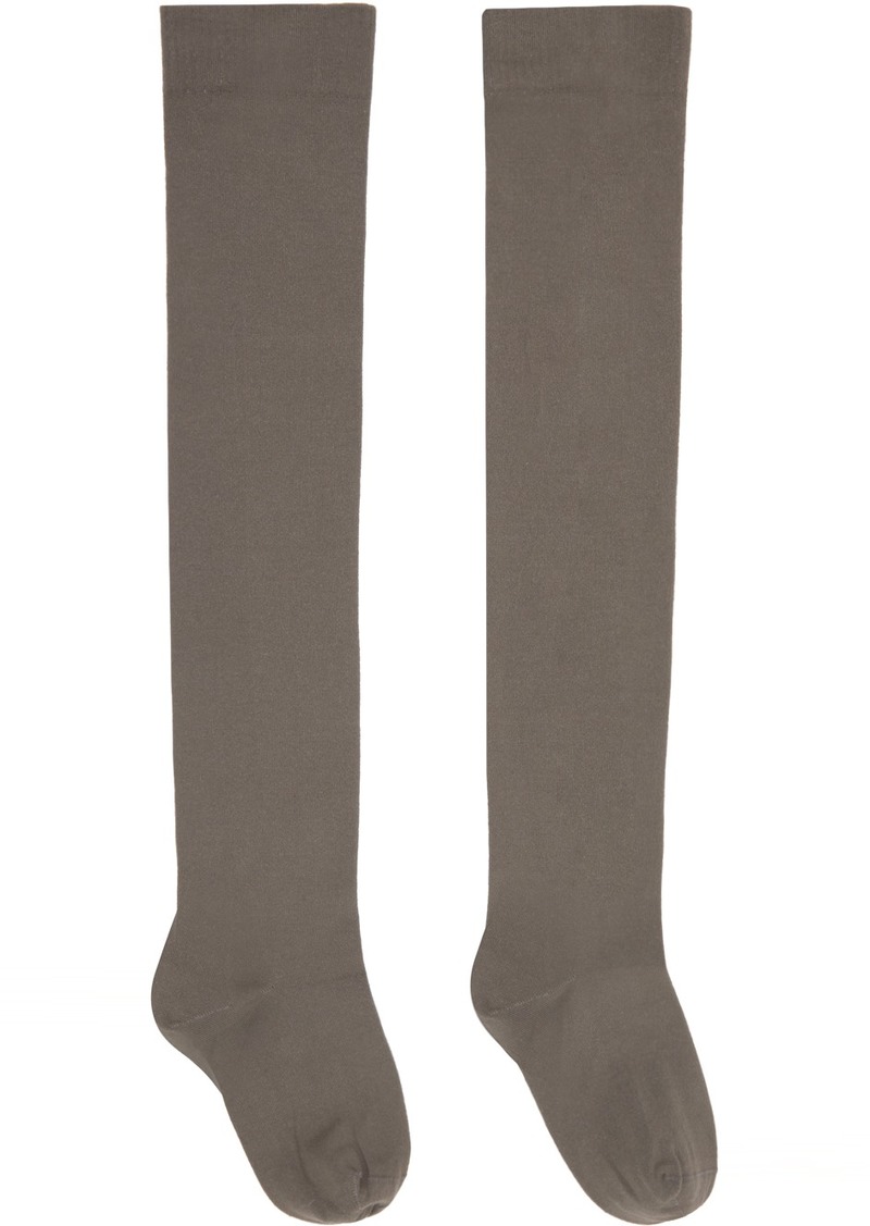 Rick Owens Taupe Semi-Sheer Socks