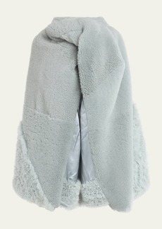 Rick Owens Twist Front Shearling Cape