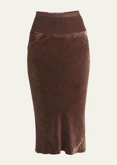 Rick Owens Velvet Knee-Length Skirt