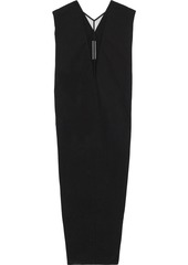 Rick Owens Woman Dagger Tulle-paneled Cotton-blend Maxi Dress Black