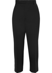 Rick Owens Woman Easy Astaires Cropped Woven Tapered Pants Black