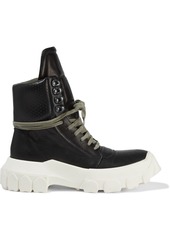 Rick Owens - Hiking perforated leather ankle boots - Black - EU 36