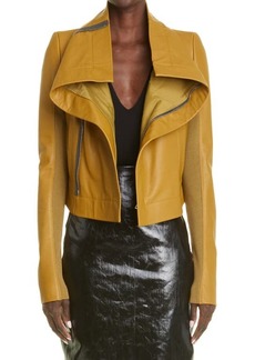 Rick Owens Women's Classic Leather Biker Jacket in Yellow at Nordstrom