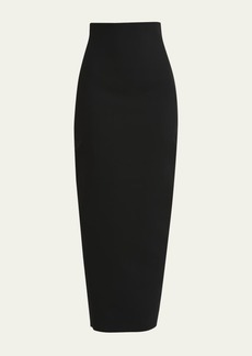 Rick Owens Wool Knit Column Maxi Skirt