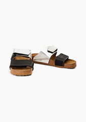 RICK OWENS X BIRKENSTOCK - Rotterdam rubber and mirrored-leather sandals - Metallic - EU 40