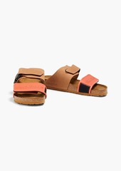 Birkenstock - Rotterdam rubber and suede sandals - Brown - EU 35