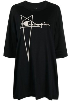 RICK OWENS X CHAMPION logo-embroidered cotton T-shirt