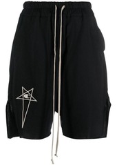 RICK OWENS X CHAMPION logo-embroidered drawstring-waist shorts