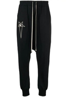 RICK OWENS X CHAMPION logo-embroidered drop-crotch track pants