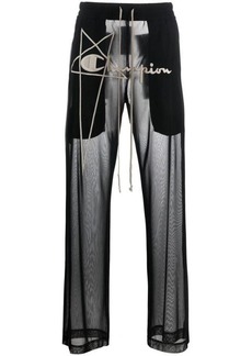 RICK OWENS X CHAMPION Logo nylon track pants