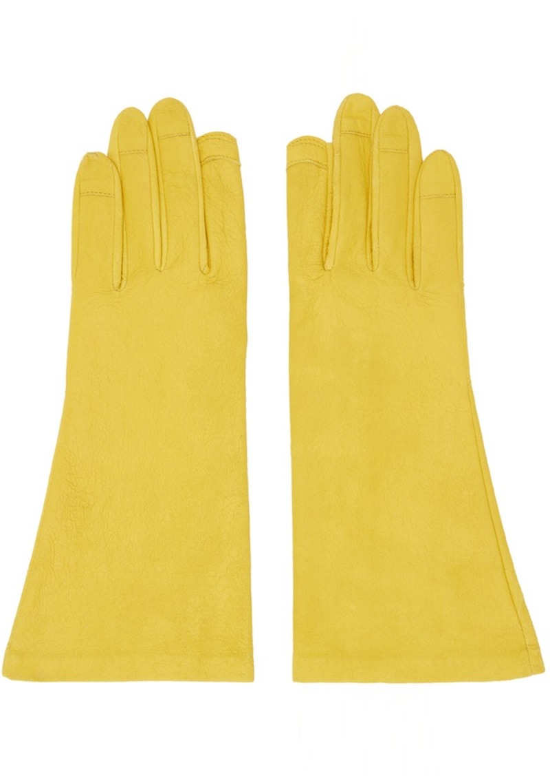 Rick Owens Yellow Porterville Short Gloves