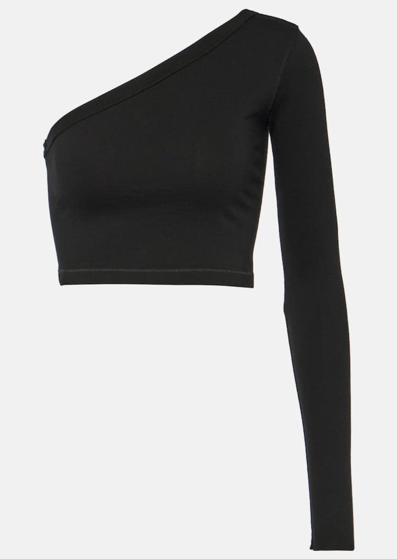 Rick Owens Ziggy one-shoulder cotton crop top