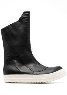 Rick Owens round-toe leather boots