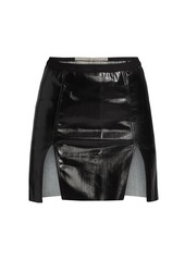 Rick Owens Sacramini Wax Denim Mini Skirt