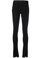 Rick Owens side-zip ankle-slit leggings