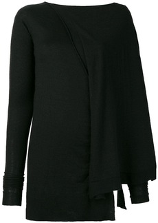 Rick Owens slim-fitted asymmetric sweater