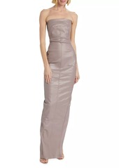 Rick Owens Strapless Coated Bustier Gown