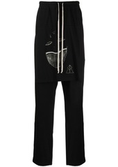 Rick Owens Toothface Belas crop-crotch track pants