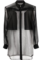 Rick Owens utility see-through shirt