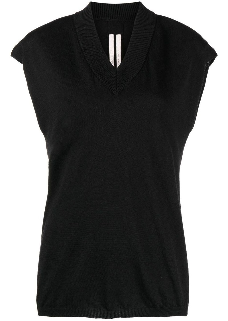 Rick Owens V-neck wool top