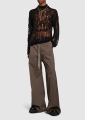 Rick Owens Wide Bela Stretch Cotton Pants