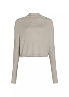 Rick Owens Wool Cropped Crater-Knit Sweater