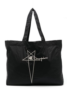 Rick Owens logo-embroidered tote bag